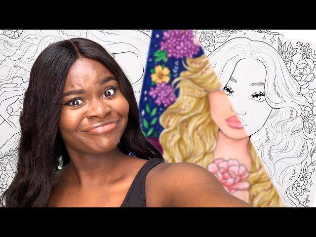 Professional Artist attempts a MASTERPIECE in a COLORING BOOK