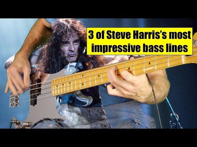 3 of Steve HARRIS's most impressive bass lines with genuine drums!