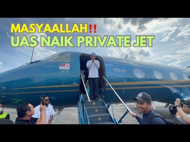 UAS Diantar Pakai Private Jet ke Pekanbaru | Diantar Menteri Agama Malaysia di Bandara Subang