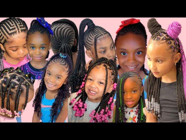 50+ Beautiful African Braids for Kids: Nice Hairstyles to Try this Season  #2025 #kidsbraids