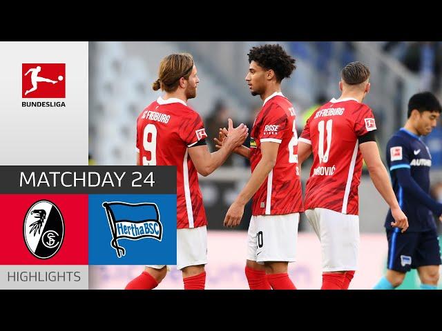 SC Freiburg - Hertha Berlin 3-0 | Highlights | Matchday 24 – Bundesliga 2021/22