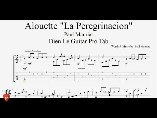 Alouette 'La Peregrinacion' by Al Verlane - Guitar Tabs