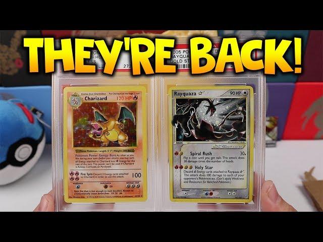 POKEMON CARD PSA RETURN SHADOWLESS CHARIZARD & RAYQUAZA GOLD STAR!!!