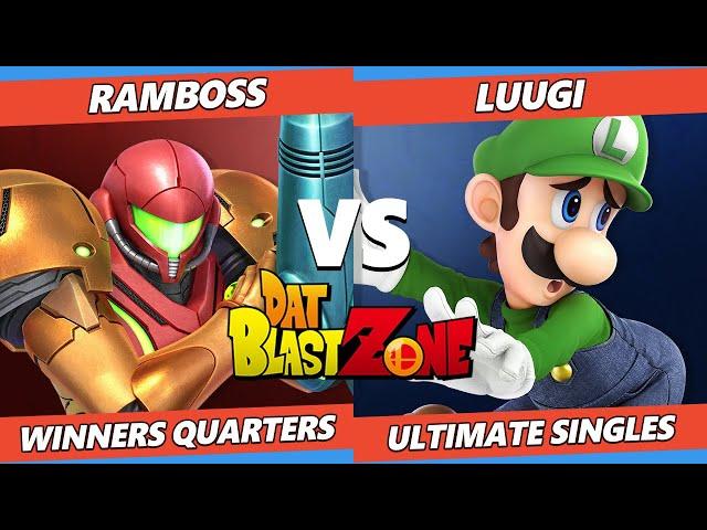 DAT BlastZone 32 Winners Quarters - RAMBOSS (Samus) Vs. Luugi (Luigi) SSBU Ultimate Tournament