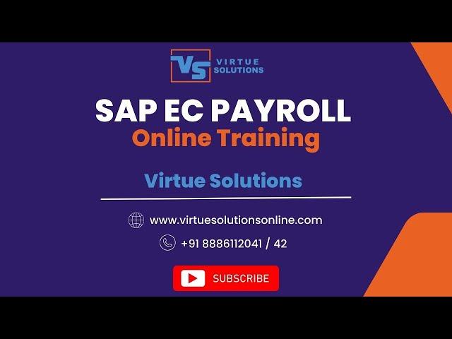 SAP Employee Central Payroll Training || Virtue Solutions ||SAP EC Payroll Demo|| SAP Success Factor