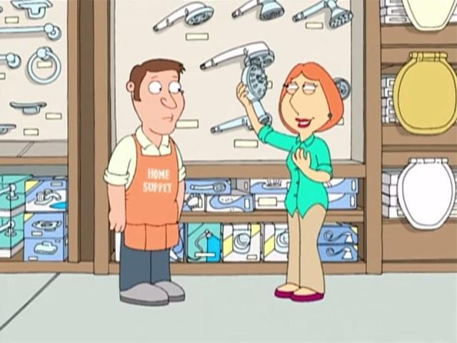 FAMILYGUY - deleted scene lois wants to get freaky with a shower head