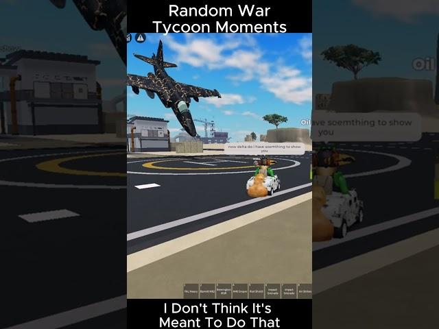 I Don't Think It's Meant To Do That... |  #wartycoon #roblox #robloxmemes #wartycoonroblox #shorts