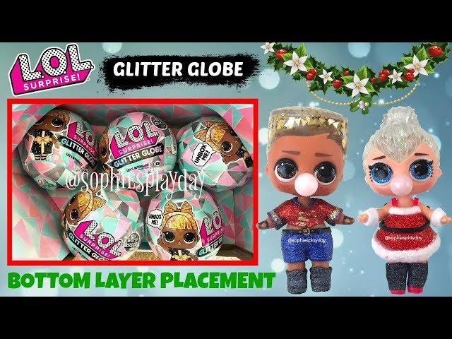 LOL Surprise Glitter Globe Winter Disco Full Box Unboxing Bottom Layer Weight and Box Placement Gold