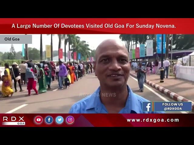 A Large Number Of Devotees Visited Old Goa For Sunday Novena