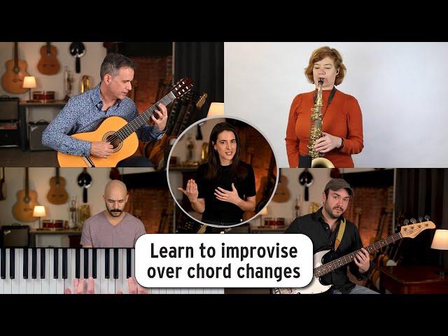 Learn to improvise over chord changes