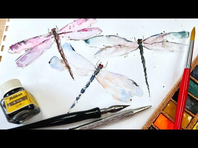 Stitching the Sky - Dragonfly art for Glimpses of Wonder and Wings