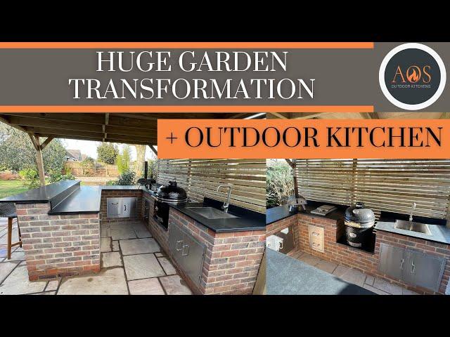 COMPLETE GARDEN TRANSFORMATION!! | OUTDOOR KITCHEN IDEAS | PATIO IDEAS