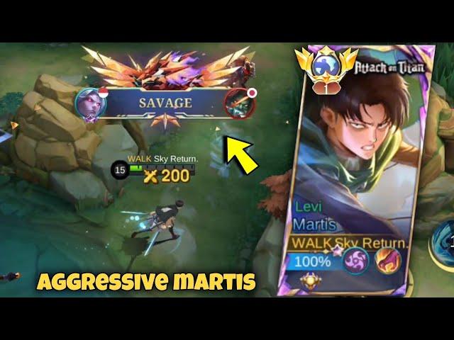 SAVAGE! TOP GLOBAL MARTIS PERFECT & SUPER AGGRESSIVE GAMEPLAY!! ( BEST BUILD 2024 ) MLBB