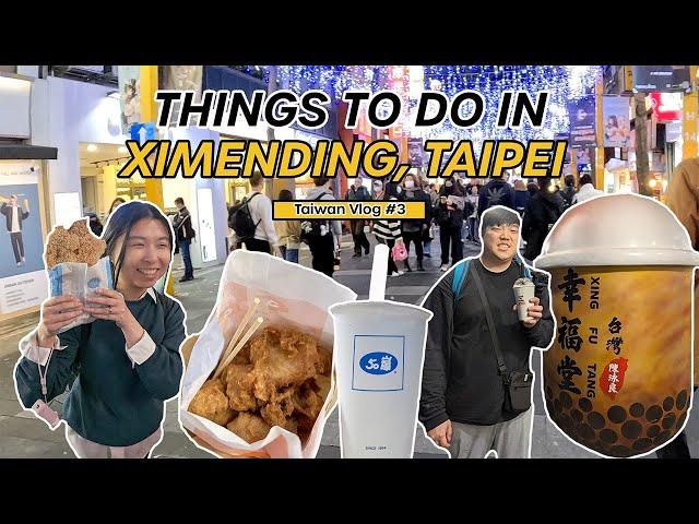 Exploring Taipei's XIMENDING Nightlife | Street Food, Boba Milk Tea, Shopping & Arcades in TAIWAN