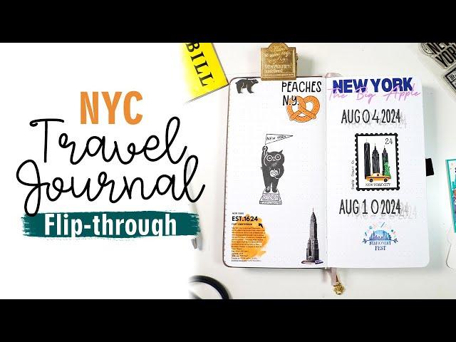 New York Trip Travel Journal Flip-through | Stationery Fest 2024 | Archer & Olive Travelers Notebook