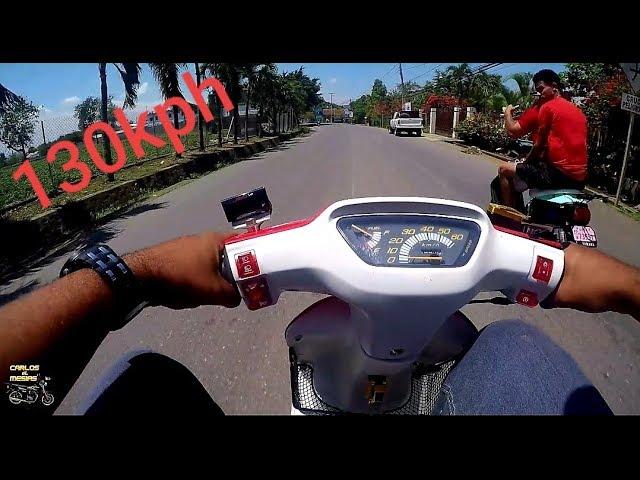 PRUEBA DE VELOC1DAD HONDA DIO AF18-120cc SONIDO HERMOSO. #GOPRO