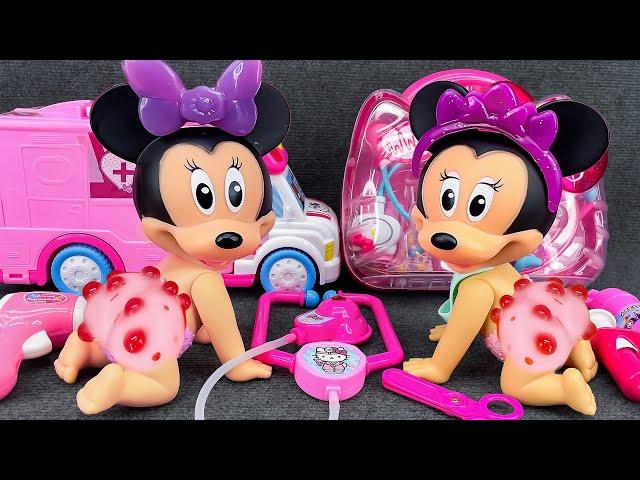 LIVE Mickey ASMR Zufriedenstellende Auspacken des Minnie Mouse geht zum Arzt,Disney Toy Collection