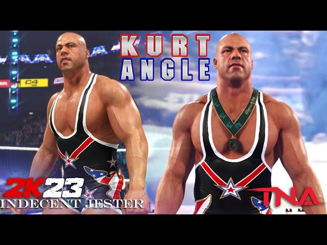 WWE 2K23 Kurt Angle 2007 TNA w/ Gold Medal Theme and Entrance Graphics Pack! - WWE 2K23 Mods