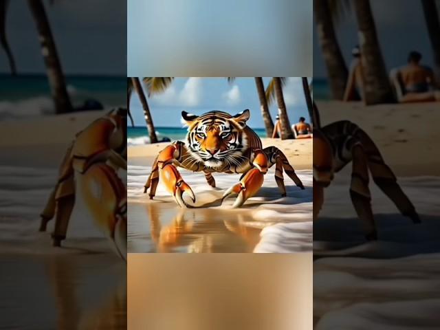 Tiger's Unusual Crab-Like Walk on the Beach – Must See