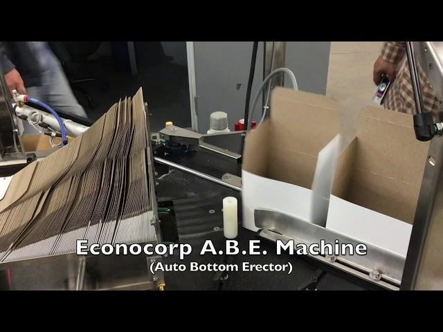 Econocorp Auto Bottom Erector (A.B.E.) Machine