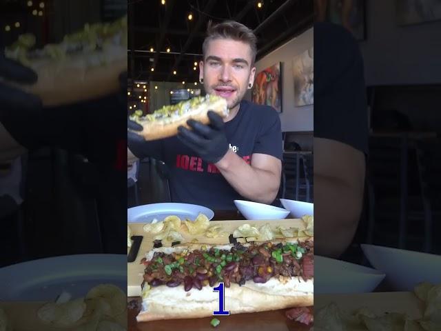 Can I eat this 3 FOOT HOT DOG EATING CHALLENGE? | Joel Hansen #foodchallenge #eating