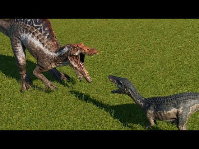 Baryonyx VS Spinosaurus - Jurassic World Evolution