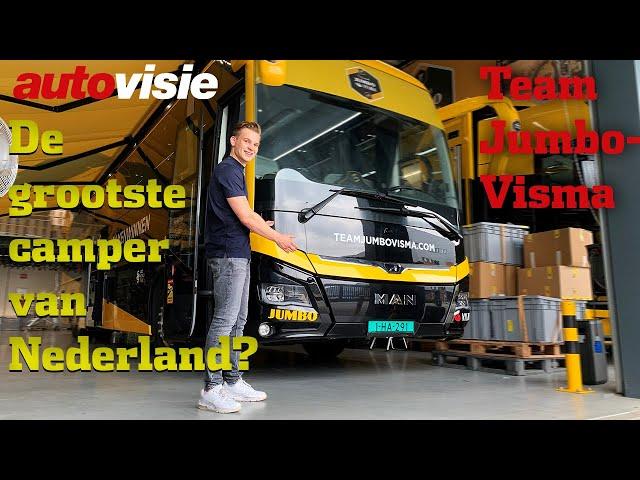 Kijk binnen in deze gigantische luxe camper van JV-wielerhelden | Autovisie | 4K