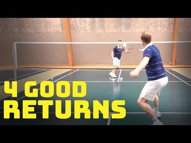Badminton returns - 4 tactical returns on the low serve