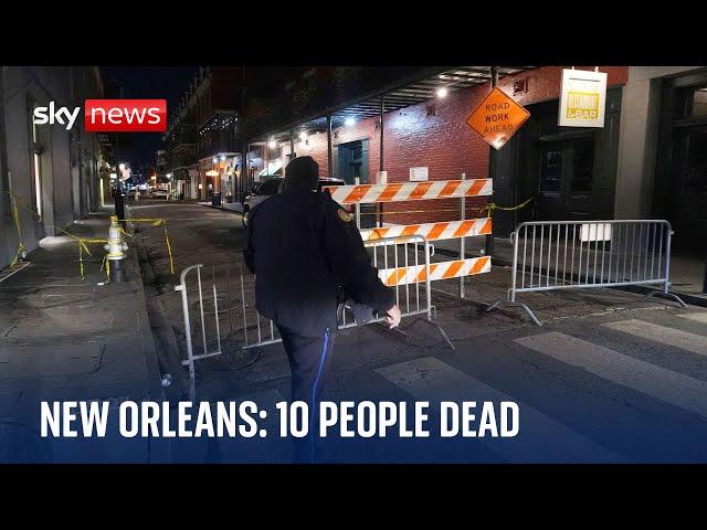 10 people dead and 30 injured after vehicle hits crowd in New Orleans