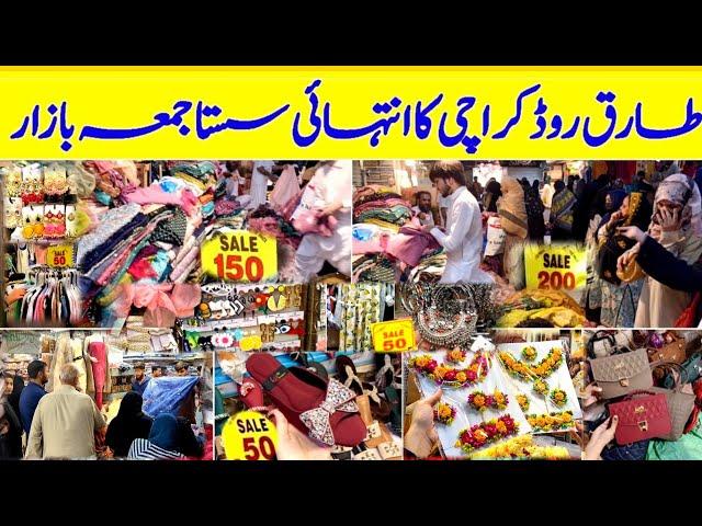 Tariq road karachi - jumma bazar friday sale - footwear,bags & leftover fancysuit