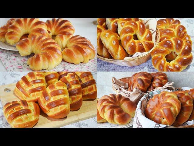 6 WAYS to form beautiful buns.   Baking from yeast dough.| Tanya's kitchen