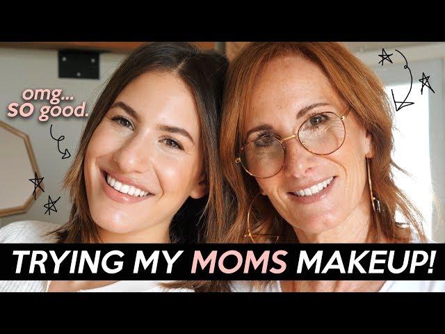 TRYING MY MOMS EVERYDAY MAKEUP... Omg SO Good. | Jamie Paige