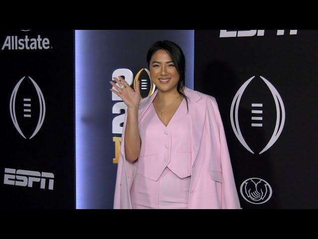 Janette Ok "ESPN and CFP’s Allstate Party at the Playoff" Blue Carpet in Los Angeles