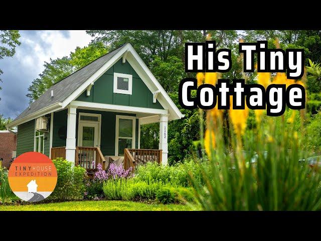 His sweet Tiny Cottage! Low-cost living in 250 Sqft Tiny House