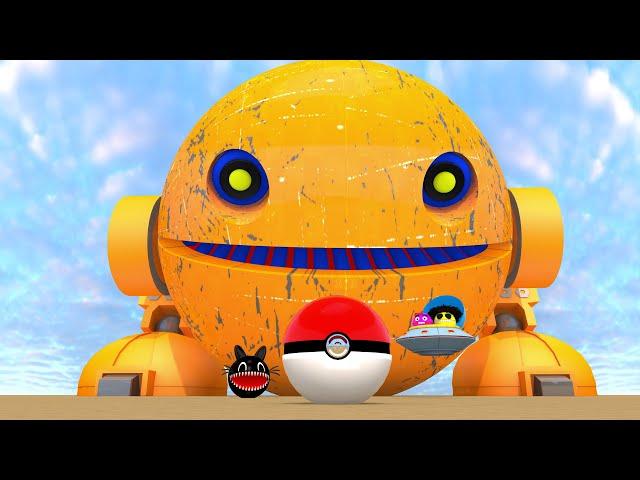 MS PACMAN VS PACMAN ROBOT VS MONSTER PAC MAN || POKEMON RESCUE ADVENTURE WITH TALENTED TRAINERS