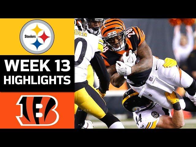 Steelers vs. Bengals | NFL Week 13 Game Highlights