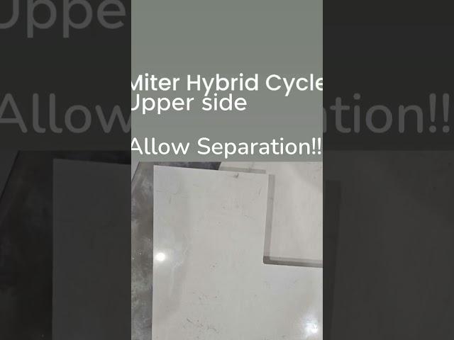 The future in cutting miters! Hybrid Cycle™️ #poseidonmachinesarethefuture #quartzite #mitersaw