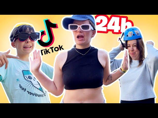 24h Haciendo tiktok virales en familia