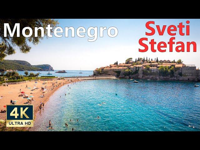 Sveti Stefan Budva Montenegro  4K Walking Tour September 2021