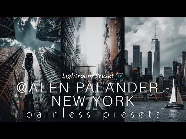 @ALENPALANDER Inspired - NEW YORK - Lightroom Mobile Preset DNG | Free Download | Black | Tutorial