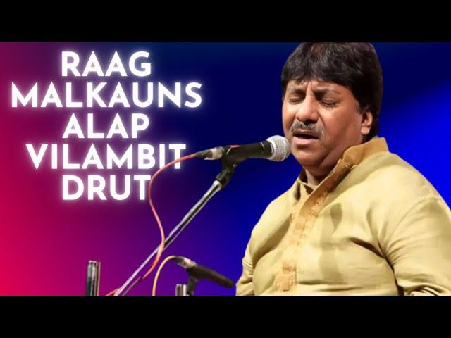 Raag Malkauns - Ustad Rashid Khan - Alap - Vilambit - Drut Khayal | on Tabla - Ojas Adhiya