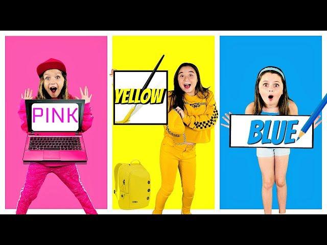 I'LL BUY ANY SCHOOL SUPPLIES IN YOUR COLOR Challenge w/ The Wild Adventure Girls