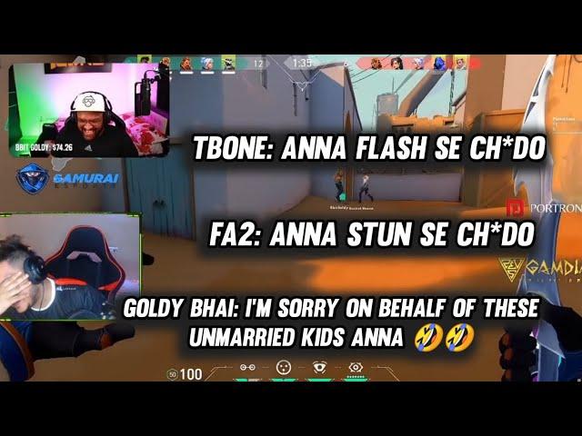 Ultimate bakchodi with Tbone, fa2, Anna, Goldy Bhai | Funny Stream Highlight