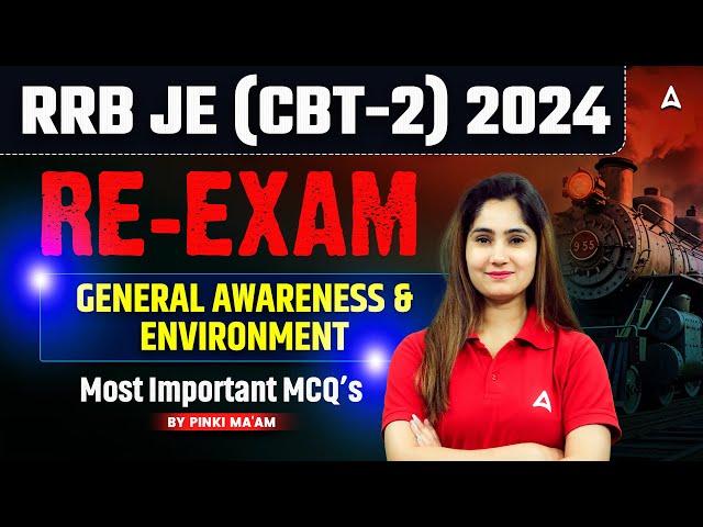 RRB JE CBT 2 Re Exam | RRB JE CBT 2 General Awareness & Environment MCQs | By Pinki Mam