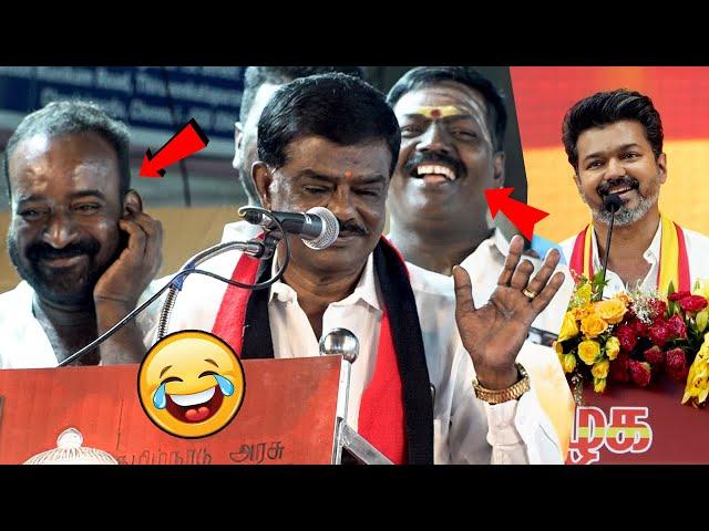 Vijay Straight'ah CM ஆகிடுவாராம்  Double Meaning Speech Sivaji Krishnamurthy Latest Dmk news TVK