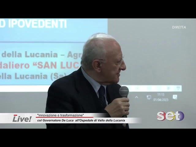 “Innovazione e trasformazione” col Governatore De Luca all’Ospedale di Vallo della Lucania