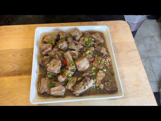 Sờn Non Hấp Toi Tuoi - Steam Spareribs With Fresh Garlic