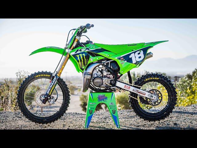 We Ride Landen Gordon's FACTORY Kawasaki KX112 Supermini