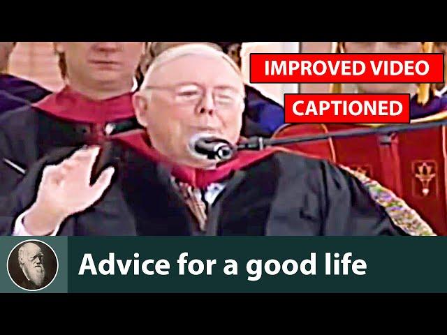 Charlie Munger speech - Advice for a good life - Commencement Address - USC