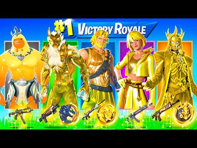 The RANDOM GOLD Skin BOSS Challenge in Fortnite! (Hades,Posiedon,Cerberus,Zeus,Aphrodite)